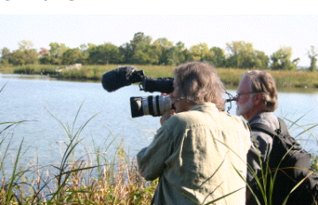 Filming on the Potomac River Dyke Marsh